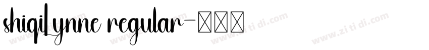 shiqiLynne regular字体转换